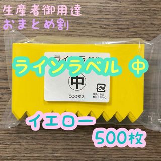 ラインラベル 中 黄500枚 園芸カラーラベル 多肉植物 エケベリア(プランター)