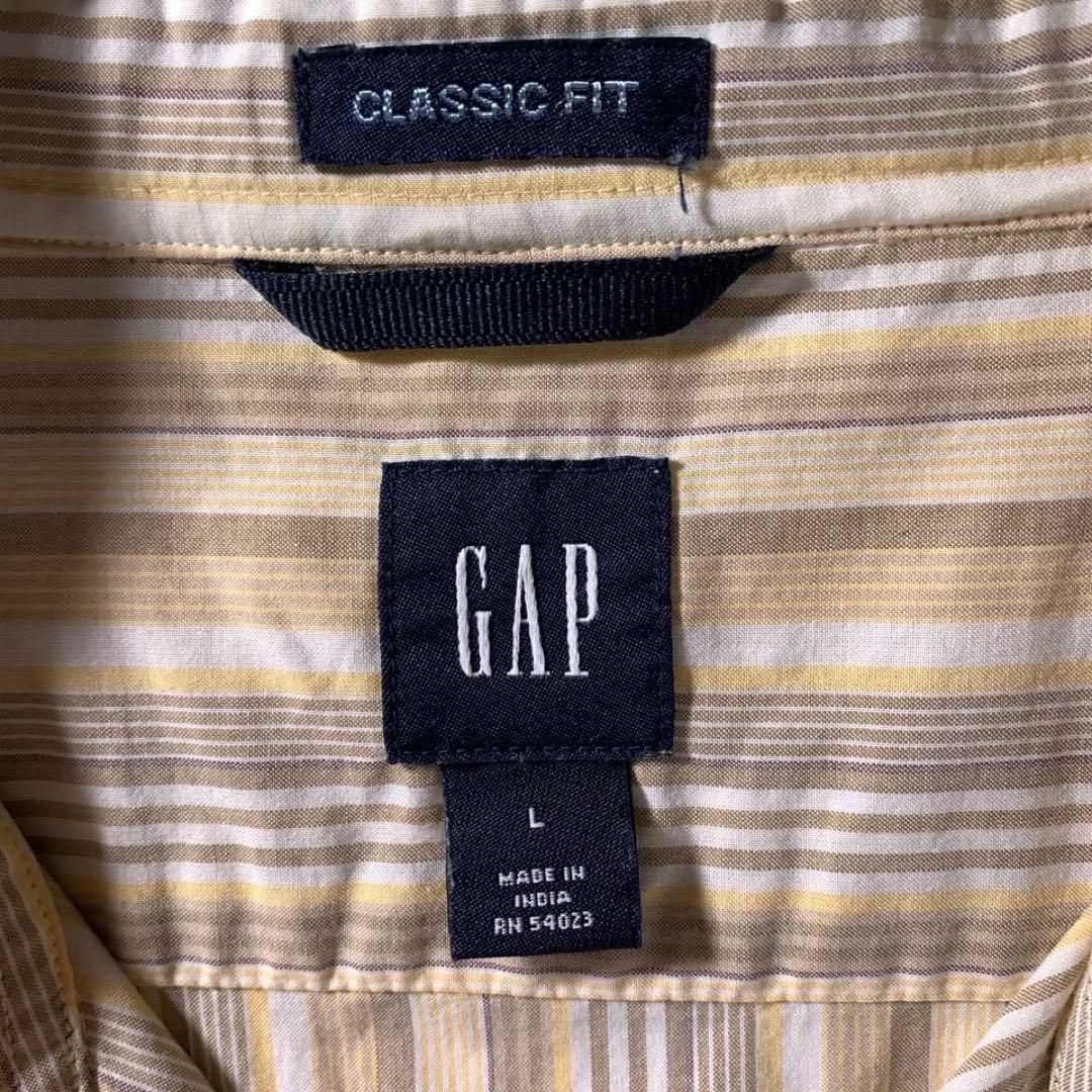 GAP(ギャップ)の00s OLD GAP オールドギャップ プルオーバー ストライプ シャツ 黄色 メンズのトップス(シャツ)の商品写真