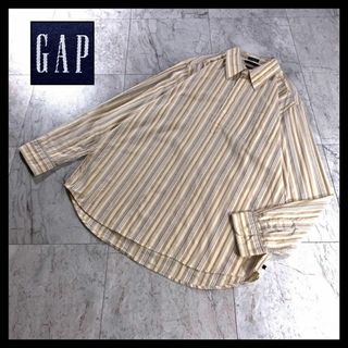 ギャップ(GAP)の00s OLD GAP オールドギャップ プルオーバー ストライプ シャツ 黄色(シャツ)