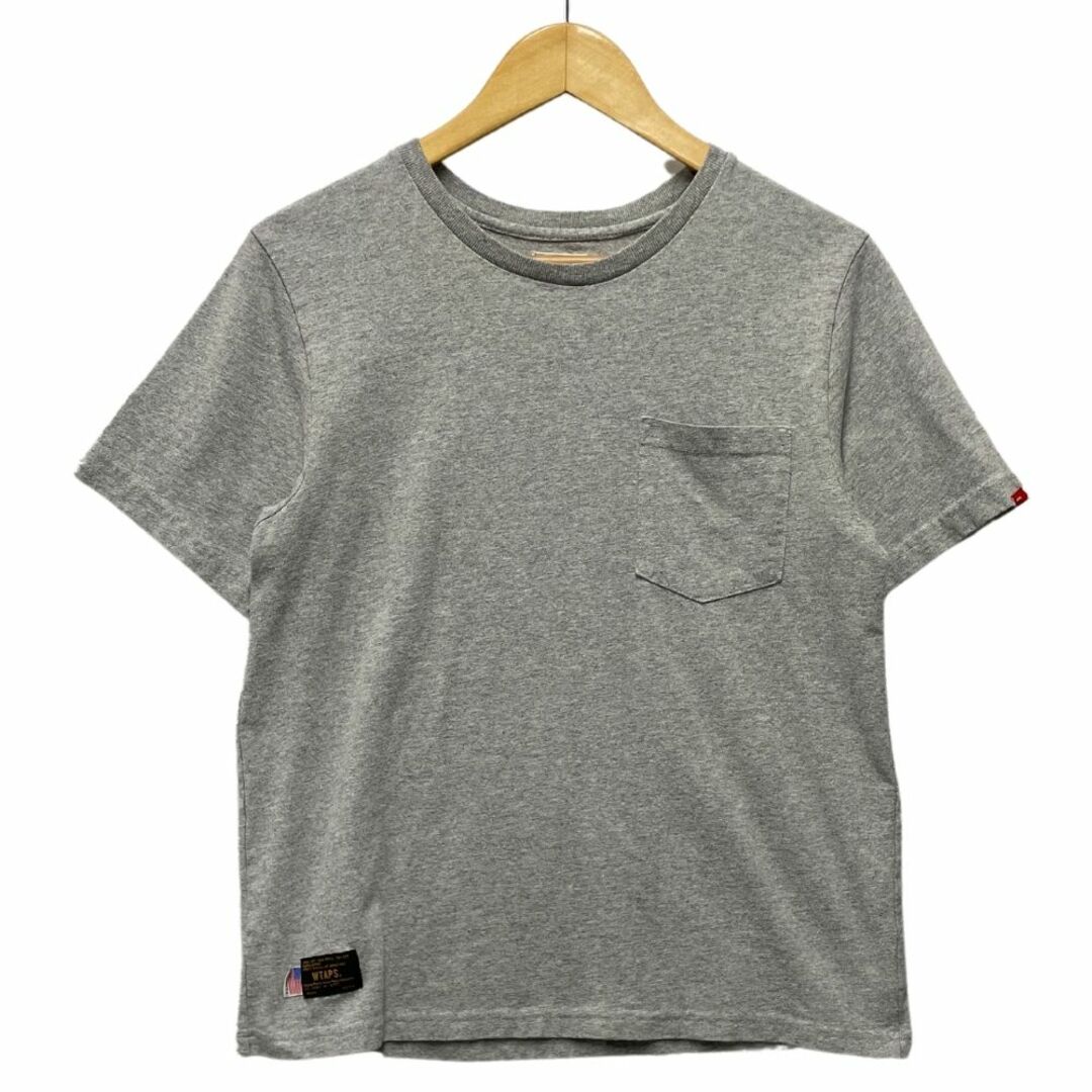 W)taps(ダブルタップス)のWTAPS ダブルタップス 16SS BLANK S/S-C TEE . COTTON USA製 半袖Ｔシャツ グレー サイズS 正規品 / B5173 メンズのトップス(Tシャツ/カットソー(半袖/袖なし))の商品写真