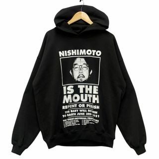 NISHIMOTO IS THE MOUTH ニシモト イズ ザ マウス プリント スウェット パーカー ブラック サイズXL 正規品 / B5174(パーカー)