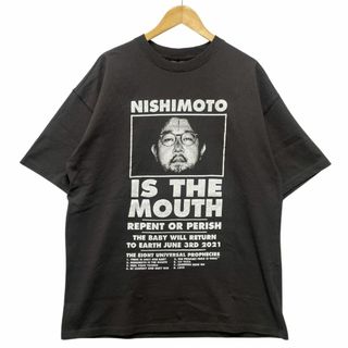 NISHIMOTO IS THE MOUTH ニシモト イズ ザ マウス プリント 半袖Ｔシャツ チャコール系 サイズXXL 正規品 / B5175(Tシャツ/カットソー(半袖/袖なし))