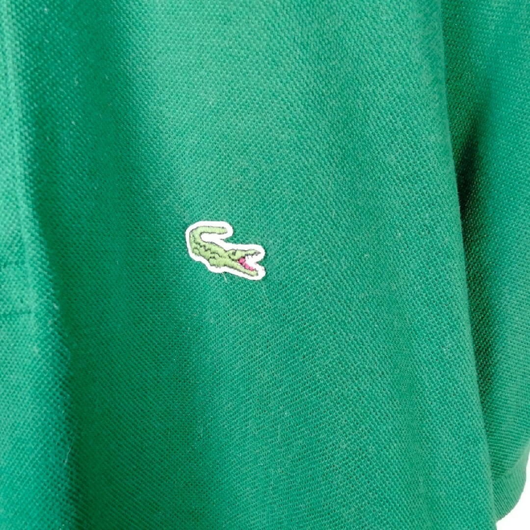 LACOSTE(ラコステ)のフランス製ラコステ　ロゴ刺繍　ポロシャツ　半袖　シンプル　ワンポイントロゴ　古着 メンズのトップス(ポロシャツ)の商品写真