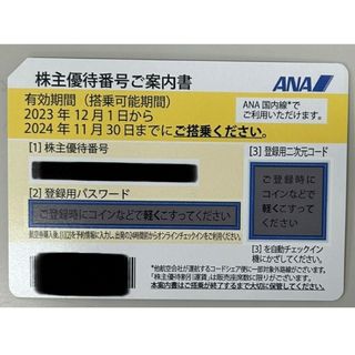 エーエヌエー(ゼンニッポンクウユ)(ANA(全日本空輸))のANA　株主優待券（1枚）有効期限　2024/11/30(航空券)