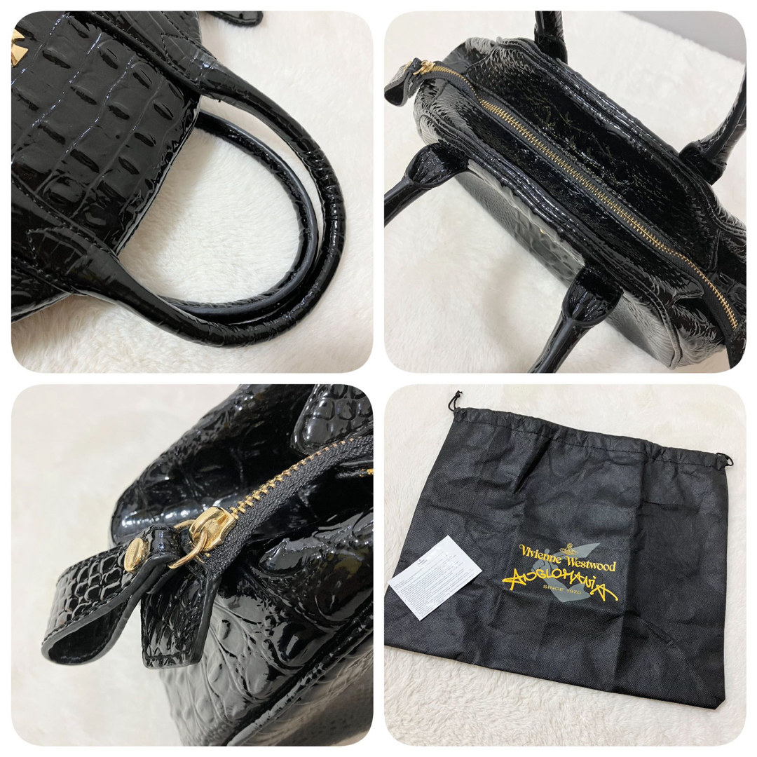 Vivienne Westwood(ヴィヴィアンウエストウッド)の未使用級 保存袋付 Vivienne Westwood クロコ ヤスミン バッグ レディースのバッグ(ハンドバッグ)の商品写真