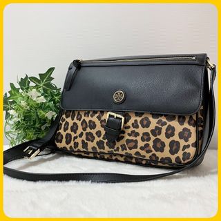 トリーバーチ(Tory Burch)の極美品 TORY BURCH ロビンソン レオパード 収納多数 ショルダーバッグ(ショルダーバッグ)