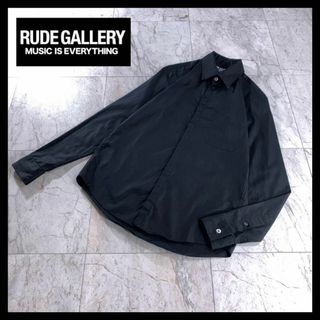 ルードギャラリー(RUDE GALLERY)のRUDE GALLERY ルードギャラリー 黒シャツ 長袖 比翼 チバユウスケ(シャツ)