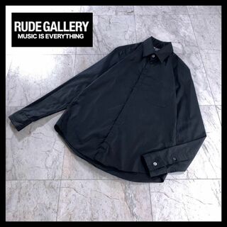 RUDE GALLERY - RUDE GALLERY ルードギャラリー 黒シャツ 長袖 比翼 チバユウスケ