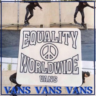 ヴァンズ(VANS)のVANSバンズUS限定newメッセージロゴEQUALITY ステッカーラスト１(スケートボード)