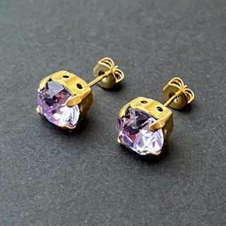 一粒ピアス ８ミリ 薄紫(ピアス)