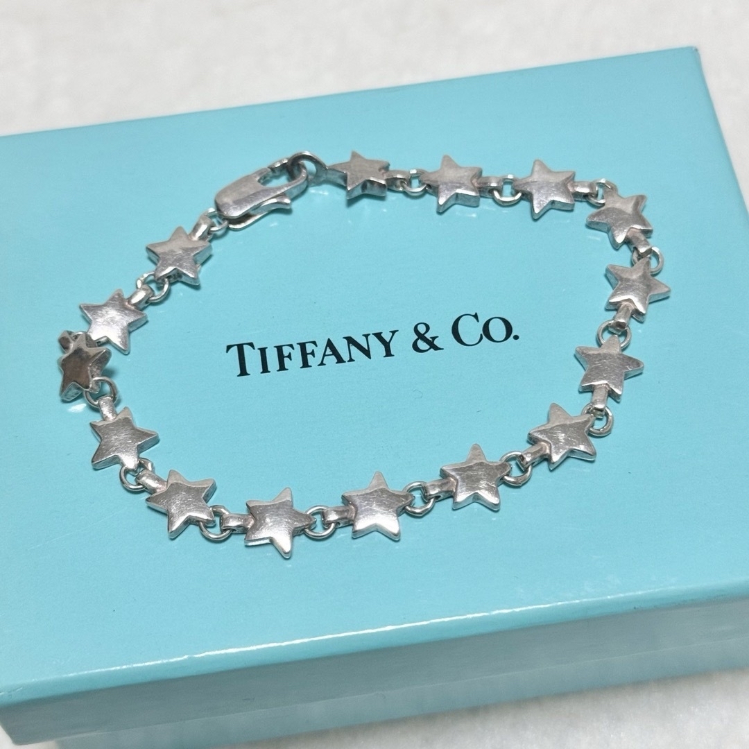 Tiffany & Co.(ティファニー)のティファニー 美品 パフ スター リンク ブレスレット 星 シルバー 925 レディースのアクセサリー(ブレスレット/バングル)の商品写真