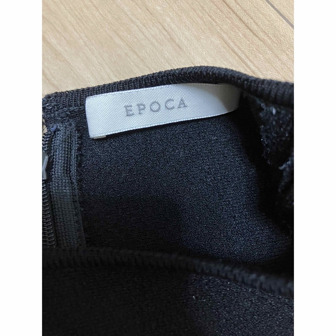 EPOCA(エポカ)の美品　EPOCA ニット　ワンピース　ブラック　黒　エポカ レディースのワンピース(ひざ丈ワンピース)の商品写真