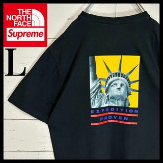 シュプリーム(Supreme)の【超人気コラボ】シュプリーム×ノースフェイス☆自由の女神 Tシャツ 即完売 L(Tシャツ/カットソー(半袖/袖なし))