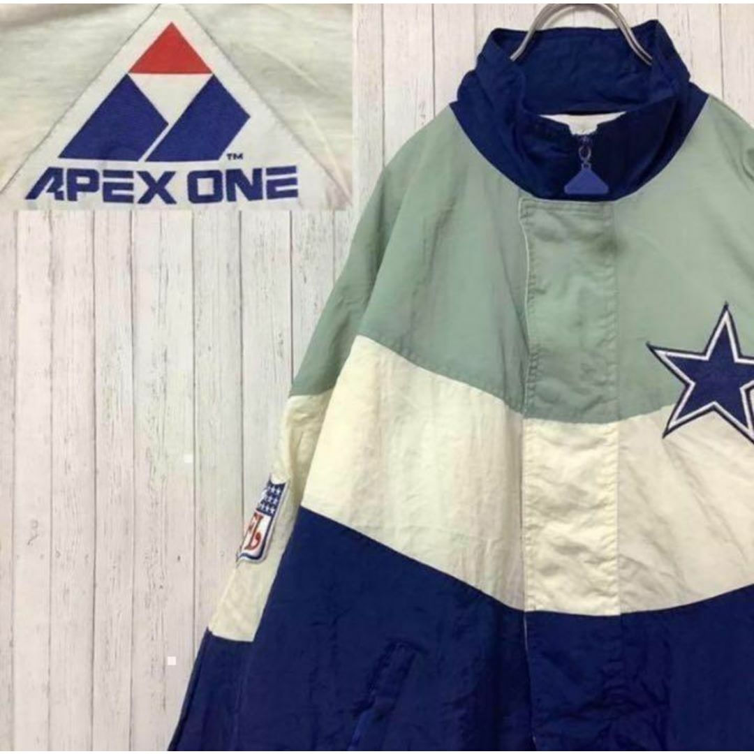 APEXONE アペックス　ナイロンジャケット　ビッグロゴ　バックロゴ　刺繍 メンズのジャケット/アウター(ナイロンジャケット)の商品写真