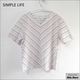 シンプルライフ(SIMPLE LIFE)のSIMPLE LIFE レディース トップス 半袖 カットソー(カットソー(半袖/袖なし))