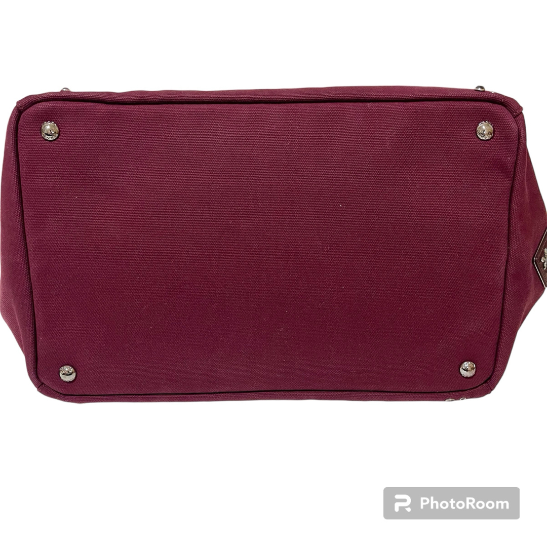 PRADA - 美品 プラダ カナパ スタッズ ビジュー ハンドバッグ PRADA - 美品 プラダ カナパ スタッズ ビジュー ハンドバッグ