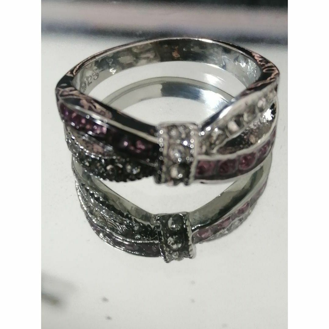 【H012】リング レディース メンズ アクセサリー ピンク 指輪 20号 レディースのアクセサリー(リング(指輪))の商品写真