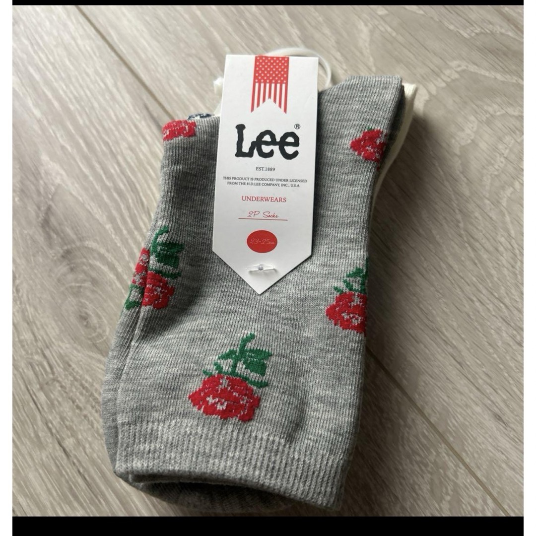 Lee(リー)のLEE 靴下 レディース 花柄 2足セット レディースのレッグウェア(ソックス)の商品写真