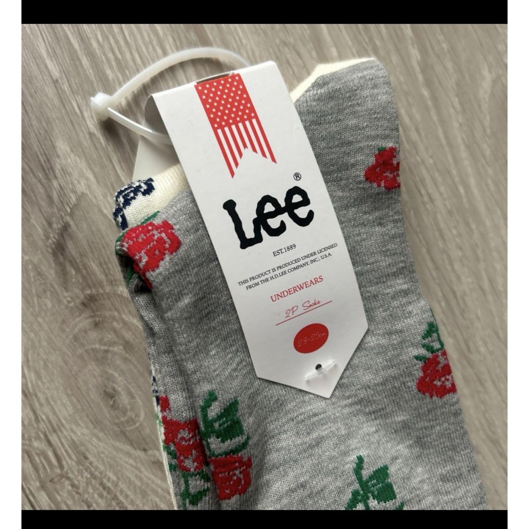Lee(リー)のLEE 靴下 レディース 花柄 2足セット レディースのレッグウェア(ソックス)の商品写真