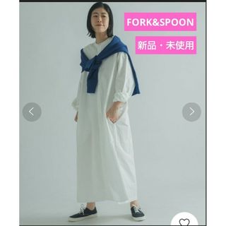 FORK&SPOON - FORK&SPOON オックスバンドカラーシャツワンピース　ドアーズ　タグ付き