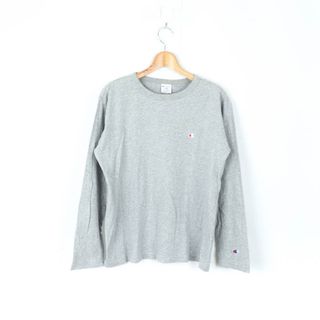 チャンピオン(Champion)のチャンピオン 長袖Ｔシャツ トップス スポーツウエア サッカー カットソー メンズ Lサイズ グレー Champion(Tシャツ/カットソー(七分/長袖))