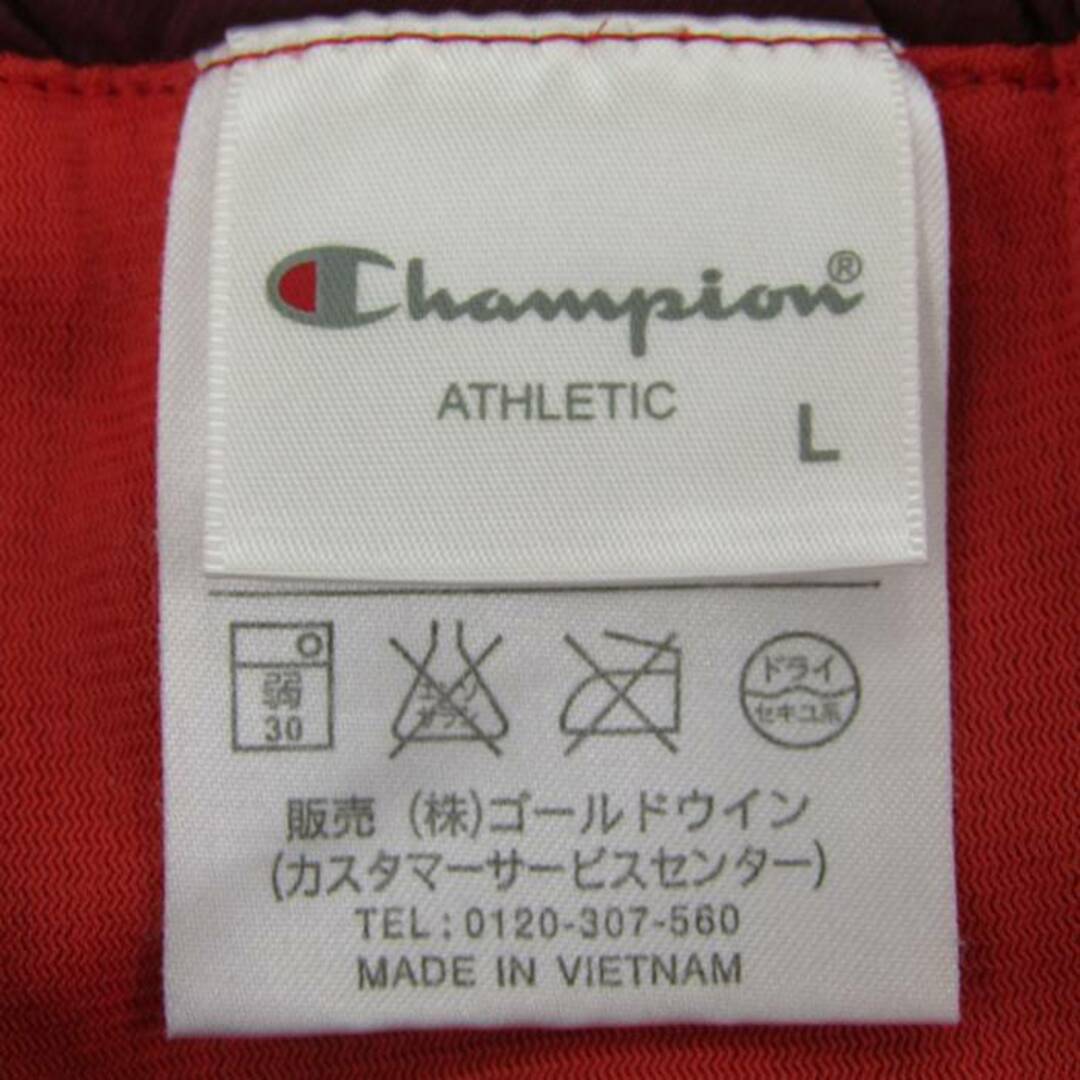 Champion(チャンピオン)のチャンピオン パンツ ジャージ ウエストゴム スポーツウエア ジムウエア ATHLETIC レディース Lサイズ レッド Champion レディースのパンツ(その他)の商品写真