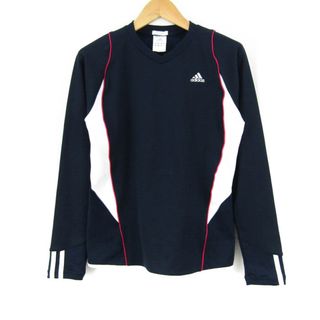 アディダス(adidas)のアディダス ジャージ トップス スウェット スポーツウエア ジムウエア レディース Mサイズ ネイビー adidas(トレーナー/スウェット)