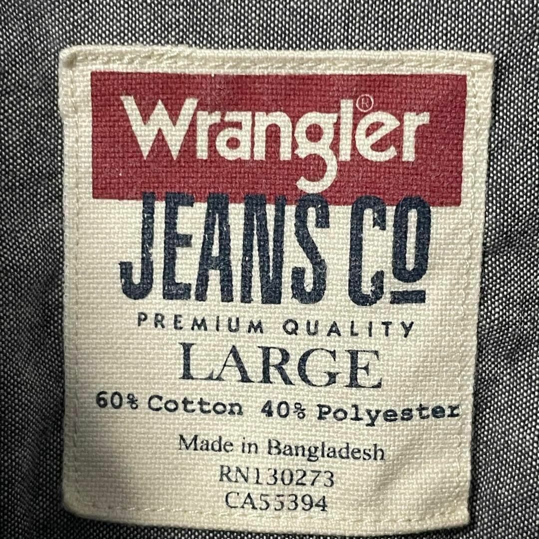 Wrangler(ラングラー)のラングラー アメリカ古着 長袖シャツ 胸ポケット メタルボタン グレー メンズ メンズのトップス(シャツ)の商品写真