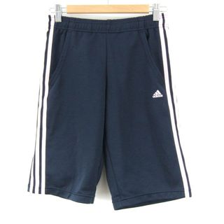 アディダス(adidas)のアディダス クロップドパンツ ジャージ スウェット スポーツウエア ジムウエア レディース Mサイズ ネイビー adidas(クロップドパンツ)