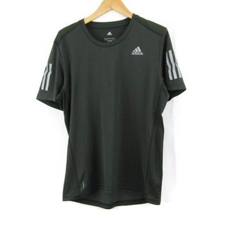 アディダス(adidas)のアディダス 半袖Tシャツ トップス カットソー スポーツウエア ランニングウェア メンズ Lサイズ カーキ adidas(Tシャツ/カットソー(半袖/袖なし))