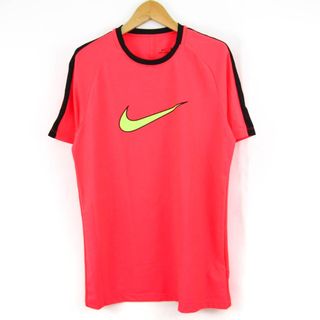 ナイキ(NIKE)のナイキ 半袖Tシャツ トップス DRI-FIT スポーツウエア サッカー メンズ Lサイズ ピンク NIKE(Tシャツ/カットソー(半袖/袖なし))