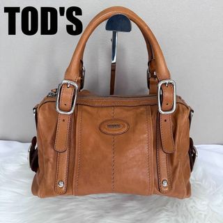 TOD'S - 美品✨　トッズ TOD'S レザー キャメル ミニボストンバッグ ハンドバッグ