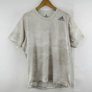 アディダス(adidas)のアディダス 半袖Tシャツ トップス FREELIFT CLIMACOOL スポーツウエア サッカー メンズ Oサイズ ベージュ adidas(Tシャツ/カットソー(半袖/袖なし))