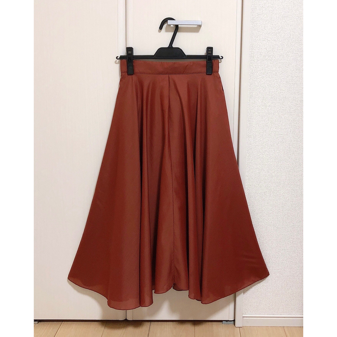 Techichi(テチチ)のテチチ 微光沢 シフォン フレア スカート レディースのスカート(ロングスカート)の商品写真