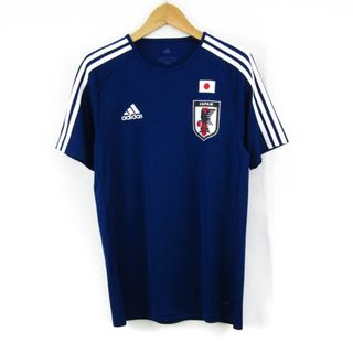 アディダス(adidas)のアディダス 半袖Tシャツ トップス サッカーユニフォーム CLIMALITE スポーツウエア メンズ Mサイズ ブルー adidas(Tシャツ/カットソー(半袖/袖なし))