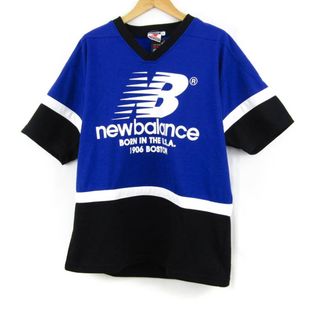 ニューバランス 半袖Tシャツ トップス スウェット ORIGINAL スポーツウエア サッカー メンズ Lサイズ ブルー NEW BALANCE