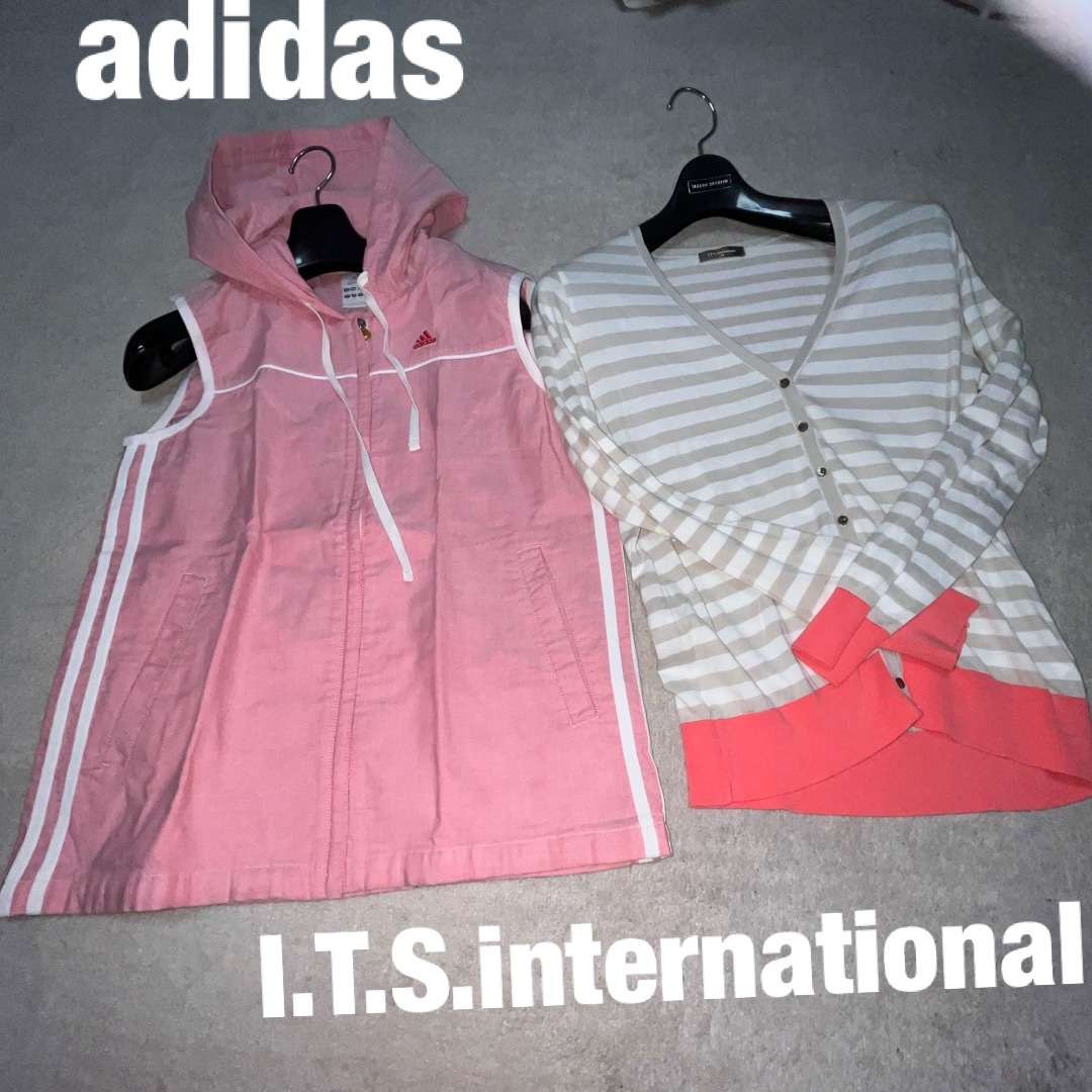 ❤️adidasフードベストとI.T.Sカーディガン❤️ レディースのトップス(カーディガン)の商品写真