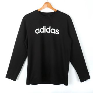 アディダス(adidas)のアディダス 長袖Tシャツ トップス カットソー スポーツウエア ジムウエア メンズ Oサイズ ブラック adidas(Tシャツ/カットソー(七分/長袖))