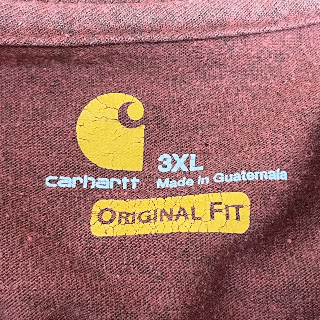 carhartt(カーハート)の【カーハート】半袖Tシャツ　胸ポケット　ワンポイントロゴ　ブラウン茶色F9 メンズのトップス(Tシャツ/カットソー(半袖/袖なし))の商品写真