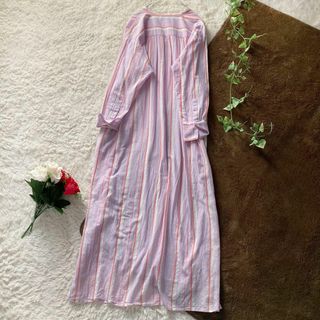 ne Quittez pas - ヌキテパ ストライプクルタワンピース ロング丈 ne Quittez pas - ヌキテパ ストライプクルタワンピース ロング丈