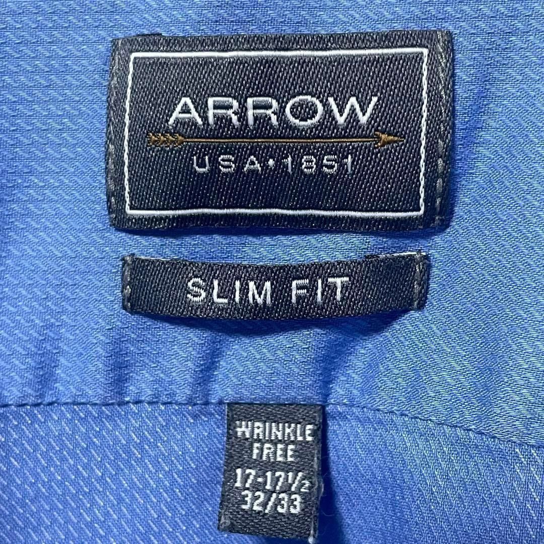 ARROW(アロー)のARROW アロー アメリカ古着 長袖シャツ コットン混 ブルー メンズ メンズのトップス(シャツ)の商品写真