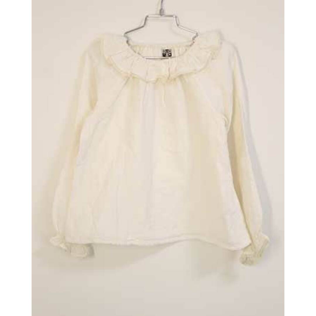 〓ボントン/BONTON〓128cm(8) 長袖ブラウス/シャツ ホワイト 【中古】子供服 キッズ kids 女の子 春 tops 103042 キッズ/ベビー/マタニティのベビー服(~85cm)(シャツ/カットソー)の商品写真