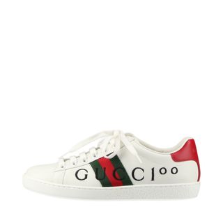 グッチ(Gucci)のグッチ エース レザー 36 ホワイト レディース スニーカー(スニーカー)