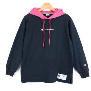 Champion - チャンピオン パーカー トップス スウェット スポーツウエア ジムウエア レディース Mサイズ ネイビー Champion