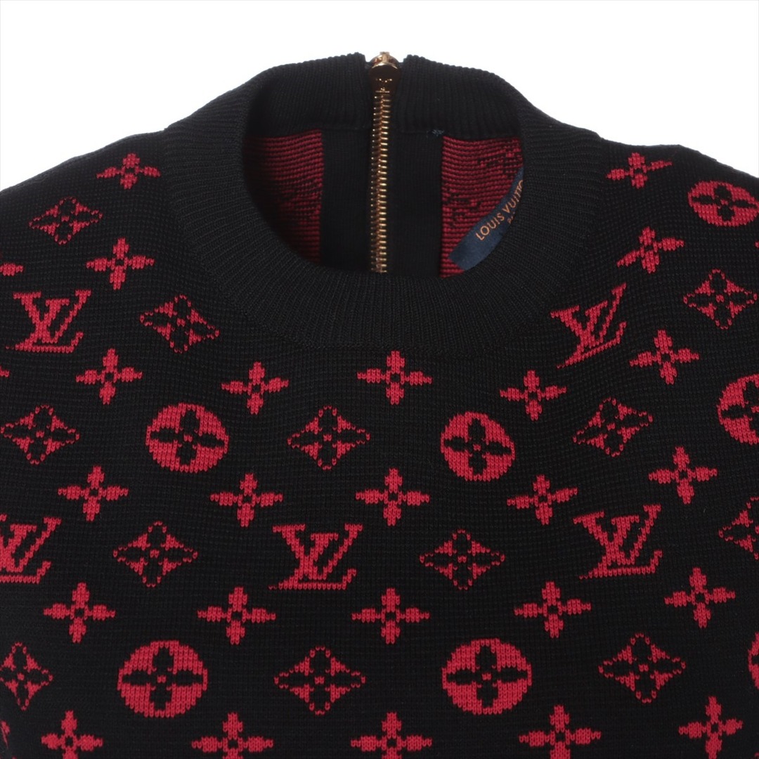 LOUIS VUITTON(ルイヴィトン)のヴィトン  コットン×ウール S レッド×ブラック レディース ワンピース レディースのワンピース(その他)の商品写真