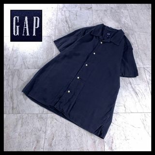 ギャップ(GAP)の00s 古着 OLD GAP 開襟 オープンカラーシャツ 半袖 ネイビー M(シャツ)