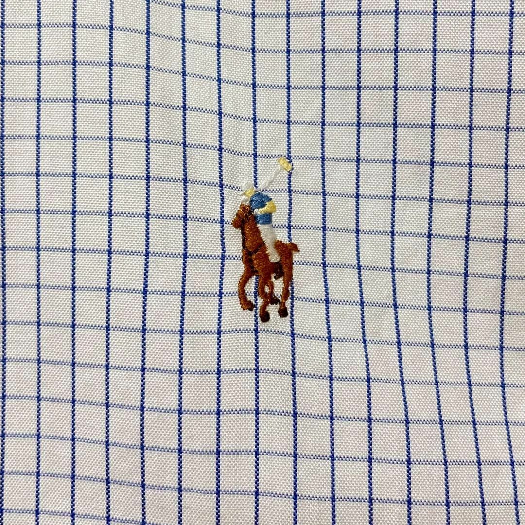 Ralph Lauren(ラルフローレン)のラルフローレン　長袖ボタンダウンシャツ　刺繍ロゴ　チェック　ビッグシルエット メンズのトップス(シャツ)の商品写真