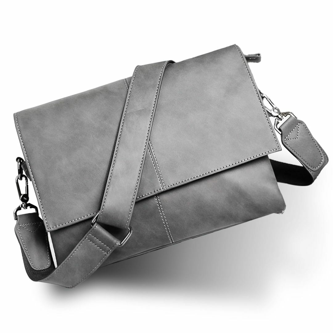 [マイミオ] ショルダーバッグ メンズ サコッシュ グレー マット 小さい鞄 自 メンズのバッグ(その他)の商品写真