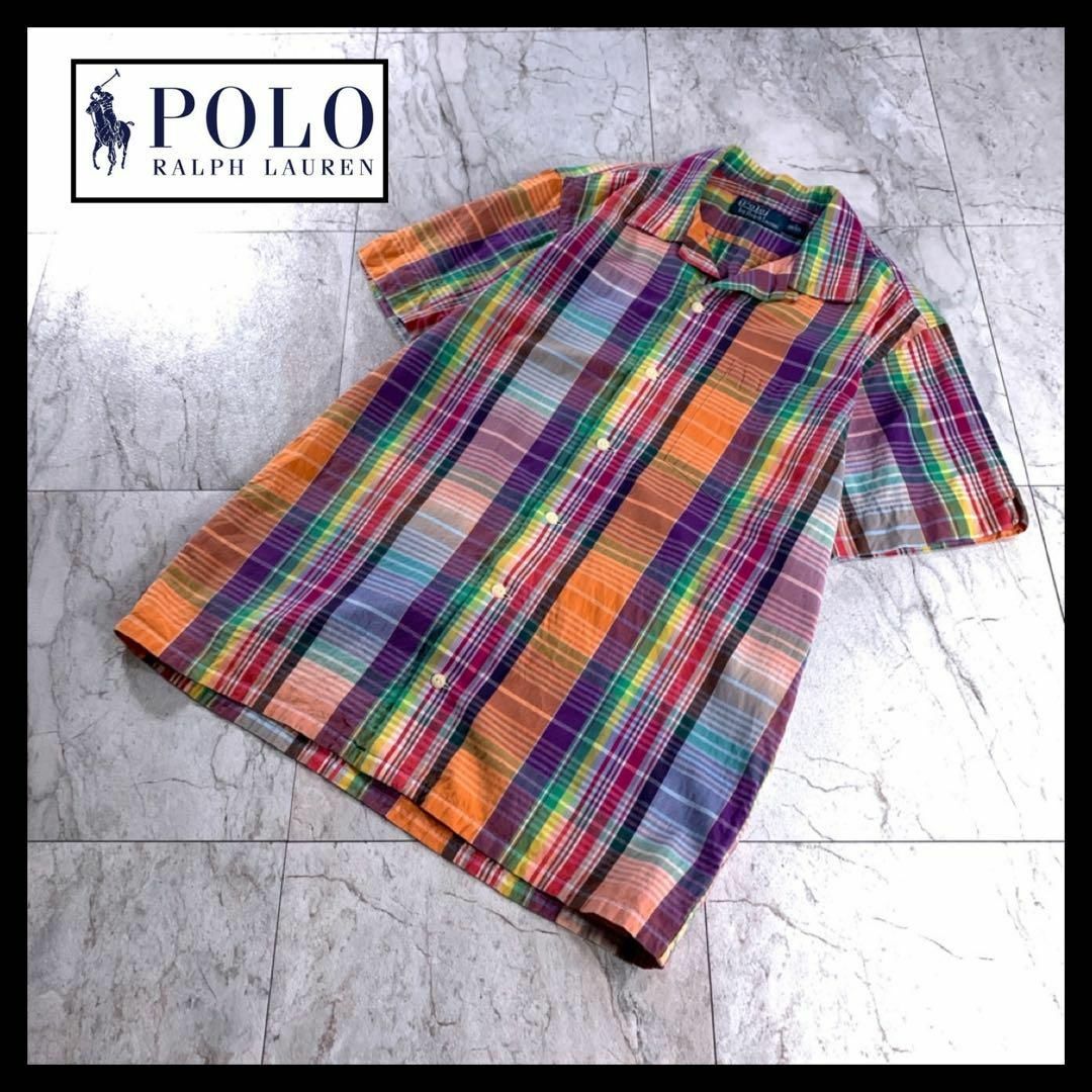 POLO RALPH LAUREN(ポロラルフローレン)のラルフローレン インディアン マドラス チェック オープンカラー シャツ 半袖 メンズのトップス(シャツ)の商品写真