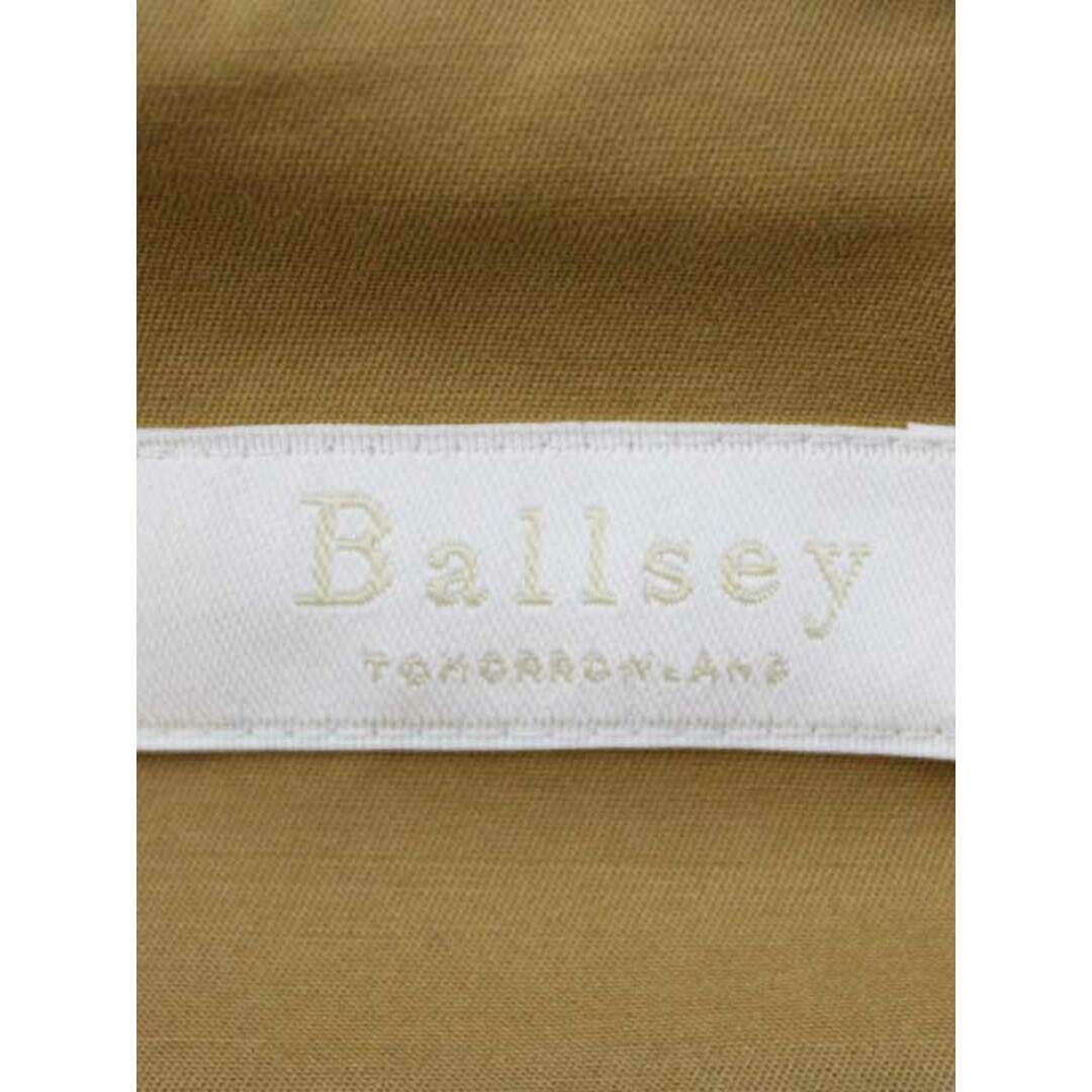 Ballsey(ボールジィ)の‡BALLSEY/ボールジィ‡コットンナイロンツイルタックフレアワンピース/ミモレ丈/五分袖 ベージュ レディース  36【中古】春夏 onepi 503042 レディースのワンピース(その他)の商品写真